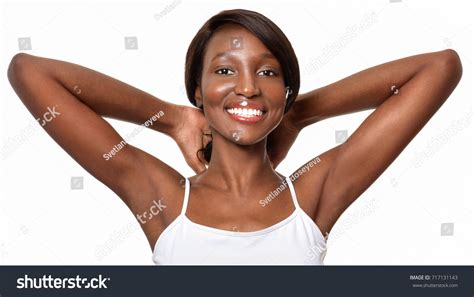 Beautiful Africanamerican Woman Black Beauty Armpits Stock Photo