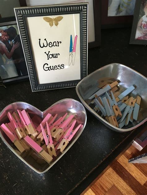 Baby shower food ideas for a boy. Gender reveal party idea Frame - Dollar Tree $1 Clothes ...