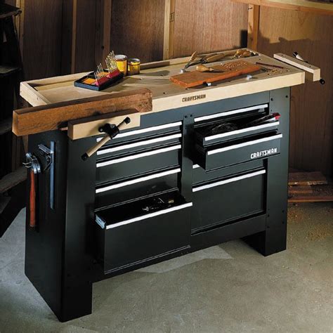 Craftsman Workbench With Pegboard And Drawers Warehouse Of Ideas
