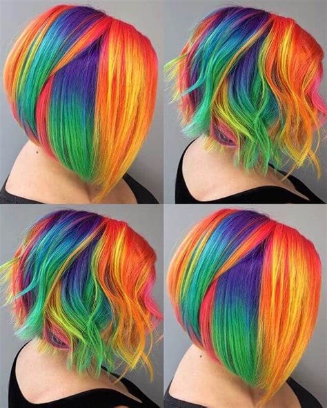 50 Stunning Rainbow Hair Color Styles Trending Now With Images