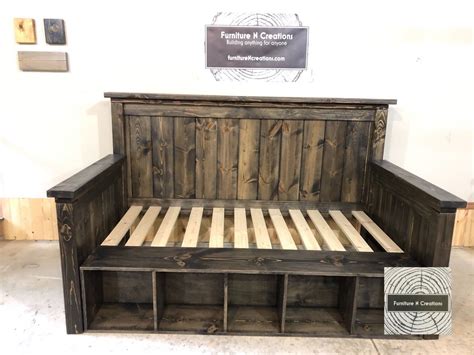 Farmhouse Twin Daybed With Storage Custom Furniture Small Rooms