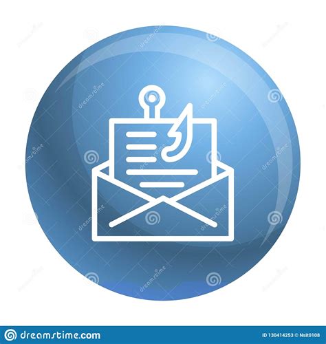 Email Phishing Icon Outline Style Stock Vector