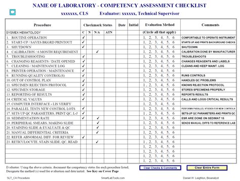 Smartlabtools Slt Competency Assessment Forms My Xxx Hot Girl