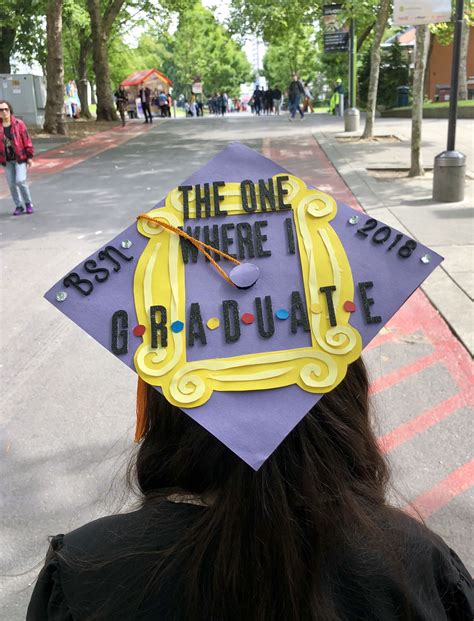“the One Where I Graduate” Friends Grad Cap Disney Grad Caps Funny