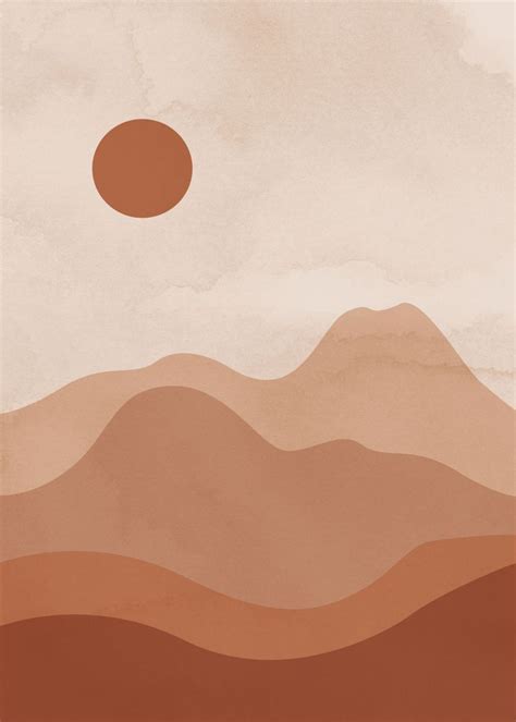 Landscape Desert Sun Poster By Sudevi Sen Displate In 2021 Desert