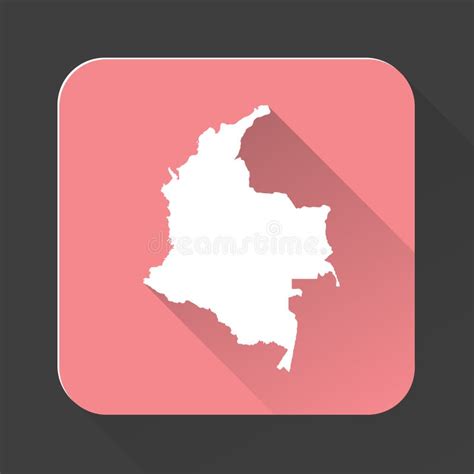 Highly Detailed Colombia Map With Borders Isolated On Background Stock