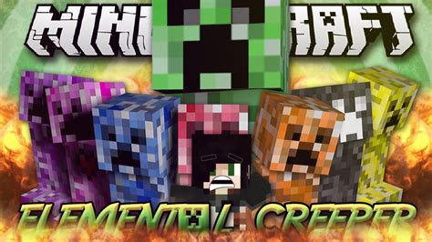Minecraft Ita Mod Elemental Creeper Gigante Di Fuoco Dacqua Di Ghiaccio Elettrico
