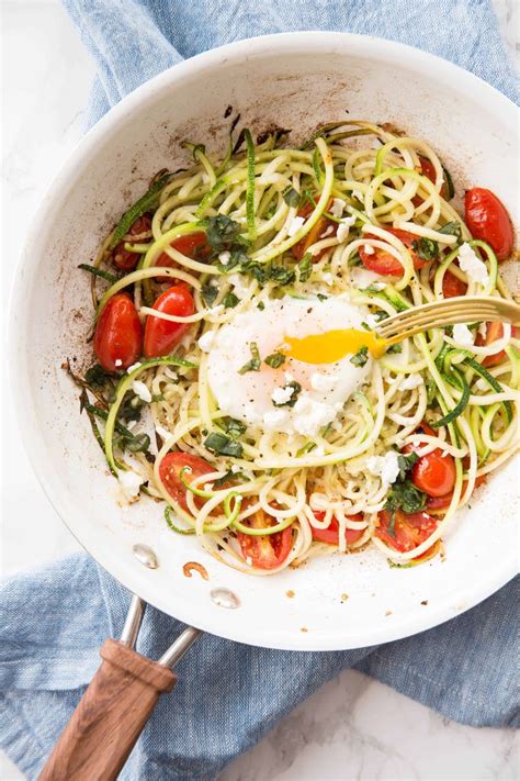 Zucchini Noodle Egg Nests Inspiralized Healthy Veggie Forward