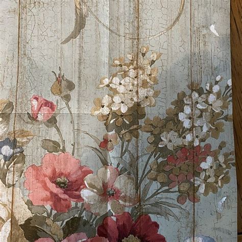 English Cottage Garden Wallpaper Vintage French Country Etsy In 2021