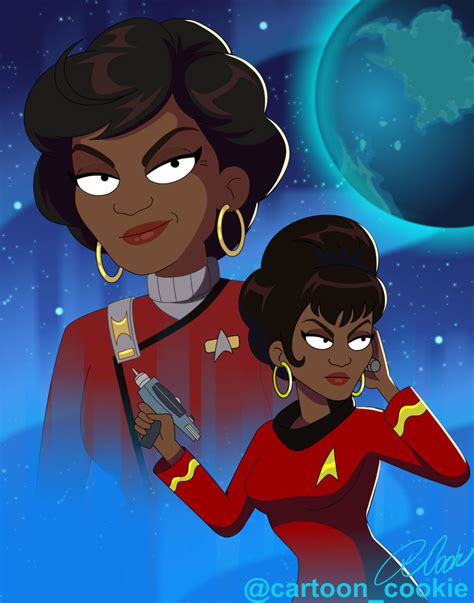 Cartoon Cookie Nichelle Nichols Nyota Uhura Star Trek Star Trek Lower Decks Highres 1girl