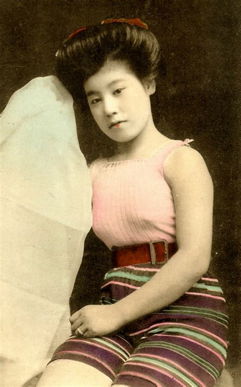 Rarely Seen Vintage Pictures Of Beautiful Geishas In Swimsuits Before The S Vintage Everyday