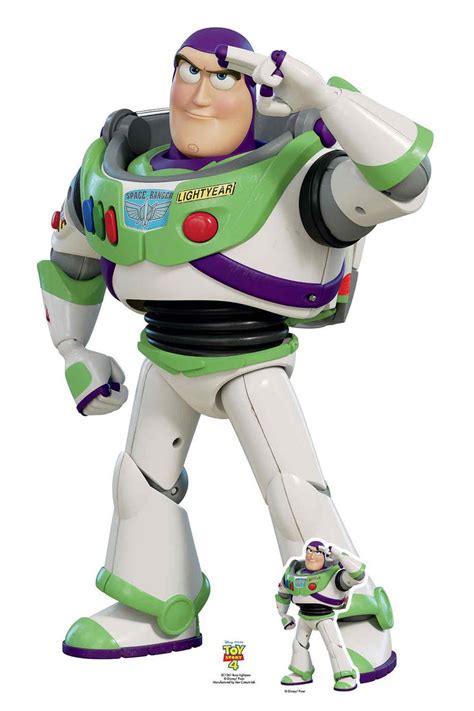 Buzz Lightyear Saluting Official Disney Toy Story 4 Lifesize Cardboard Cutout