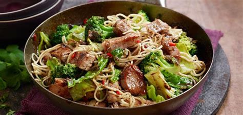 Recipe by chef susan from san. Left over pork roast - Pork Ginger Noodles & Broccoli Stir ...