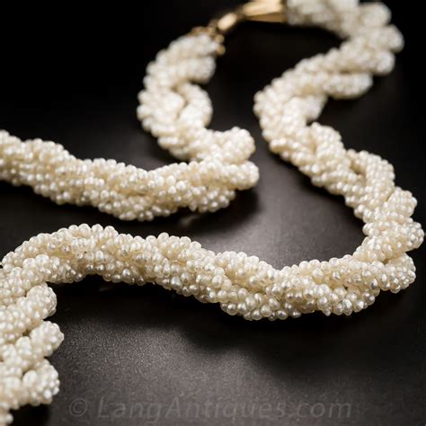 Vintage Twisted Seed Pearl Necklace