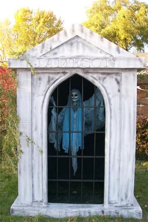 Mausoleum Ghost Halloween Graveyard Halloween Tombstones Halloween Props Diy