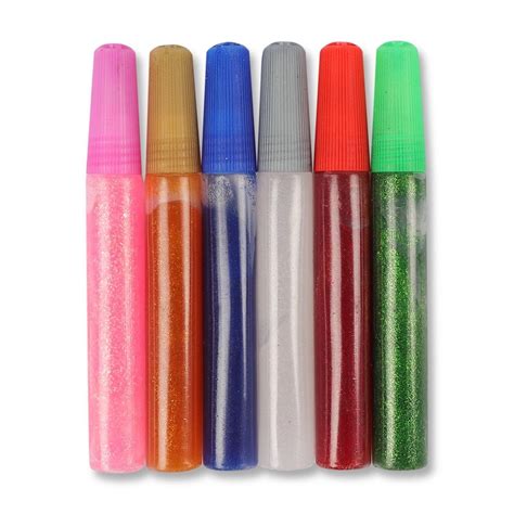 Coloured Glitter Glue Pens Poundstretcher