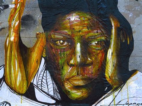 Artist Hopare Portrait Basquiat Basquiat Street Art Collage