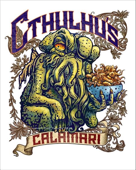 Fun coloring pages featuring your favorite go! Cthulhu's Calamari Signed 8 x 10 Print | Etsy | Coloring ...