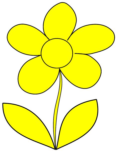 Yellow Flower Clip Art Clipart Best
