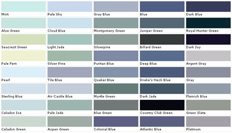 47 Beautiful Sterling Paint Color Chart