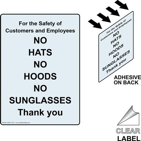 Portrait For The Safety Of Customers Clear Label Nhep 18135