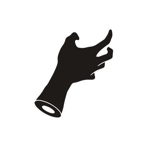 Premium Vector Silhouette Of Grab Hand Sign On White Background Hand