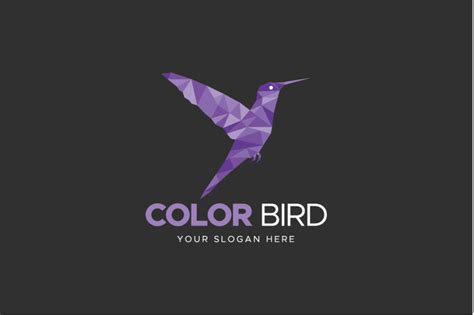 Color Bird Logo By M9 Design Thehungryjpeg
