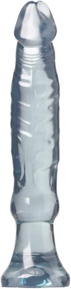 Doc Johnson Crystal Jellies Anal Starter Flared Suction Cup Base Clear 0284