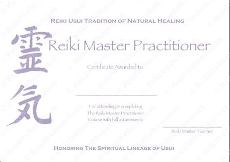 Personalised Complete Set Reiki Certificate Templates X4 Etsy Uk