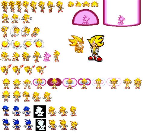 Super Sonic Sprites By Therobloxfan1337 On Deviantart
