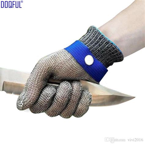 2020 316l Stainless Steel Wire Anti Knife Glove With Buckle Working