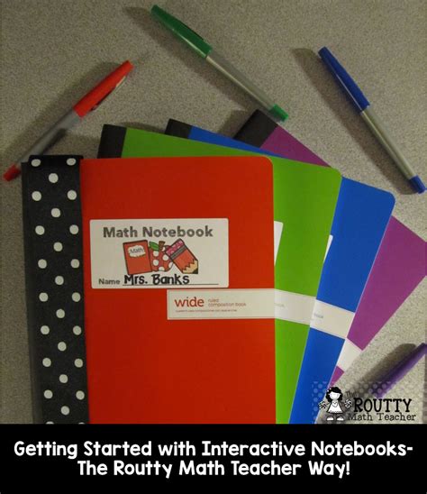 Math Notebooks The Routty Math Teacher