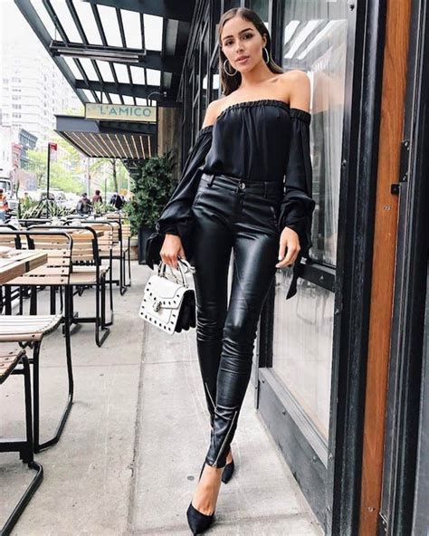 5 Date Night Outfit Ideas For When Its Cold Out Leather Pants Trendy Outfits Winter Fashion