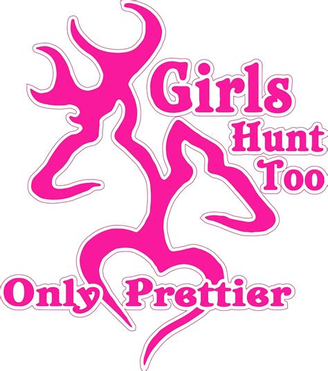 girls hunt too only prettier decal pink nostalgia decals retro vinyl stickers nostalgia