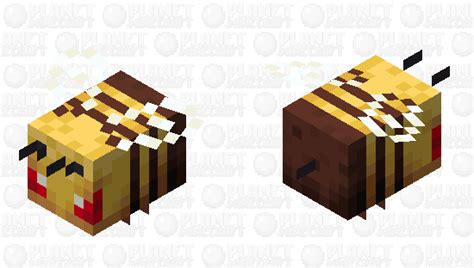 Standard Angry Bee Texture At 2x Resolution Base Minecraft Mob Skin