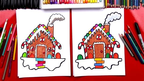 How To Draw A Gingerbread House Art For Kids Hub Art For Kids Hub