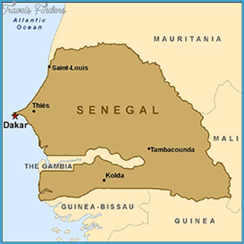 Senegal Map Travelsfinderscom