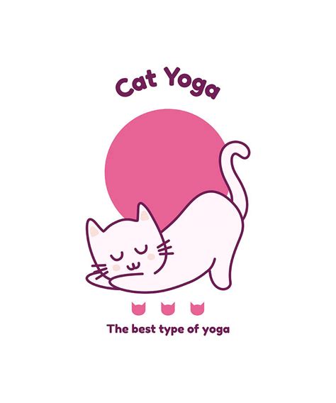 Cat Yoga Stretching Funny Cat Lover T Cute Kitten Owner Gag Pun The
