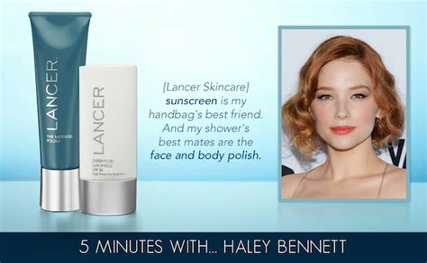 5 Minutes With Haley Bennett Lancer Skincare Blog