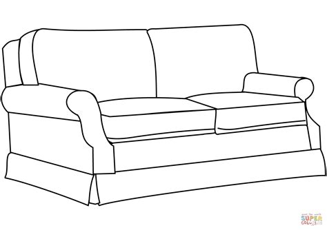 Couch Coloring Page Free Printable Coloring Pages