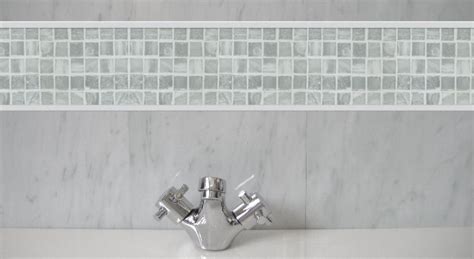 Tile borders make great accents in kitchen backsplashes, bathrooms, floors, and fireplaces! Mosaic Wall Tile Borders - The Bathroom Marquee