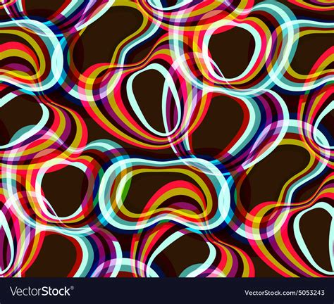 Abstract Seamless Pattern Geometrical Motifs Vector Image