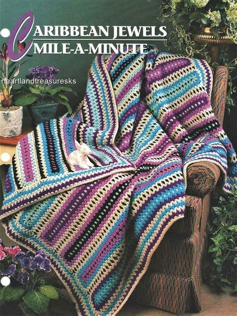 Caribbean Jewels Mile A Minute Annies Attic Crochet Afghan Pattern