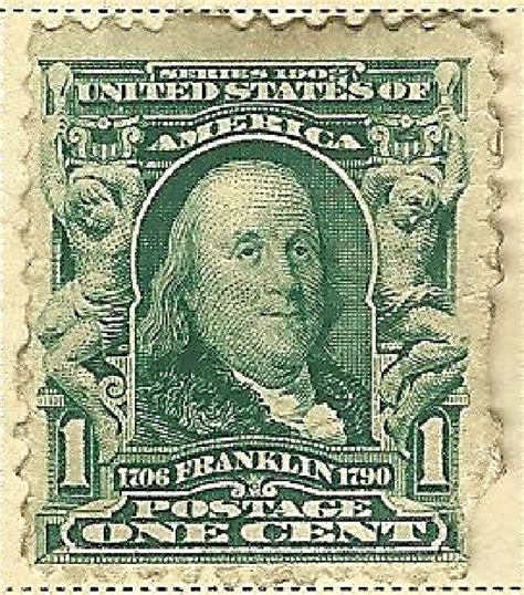 Scott 300 Benjamin Franklin 1 Cent Green Stamp Very Rare Etsy