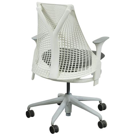 Herman Miller Sayl Used White Back Task Chair Gray Seat National Office Interiors And Liquidators