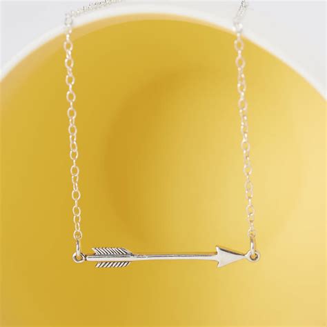 Sterling Silver Arrow Necklace By Suzy Q Designs
