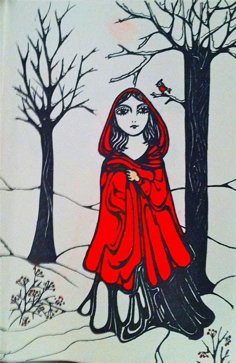 Red Riding Hood Drawing By Rae Chichilnitsky Fine Art America