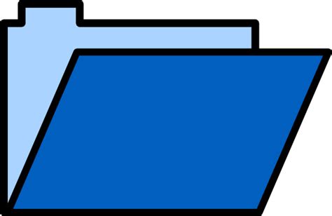 Blue Folder Lite Clip Art At Vector Clip Art Online
