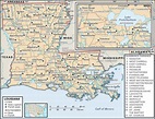 State and Parish Maps of Louisiana