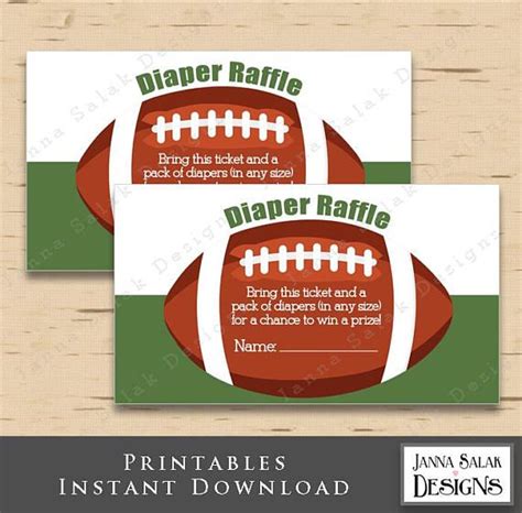 All student tickets are reserved seating and will be issues it pods of two. Football Diaper Raffle Tickets INSTANT DOWNLOAD Printable ...